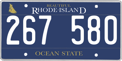 RI license plate 267580