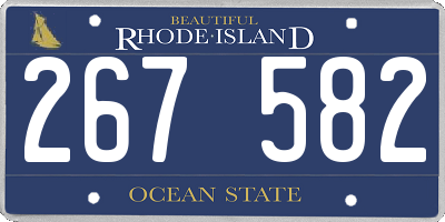RI license plate 267582