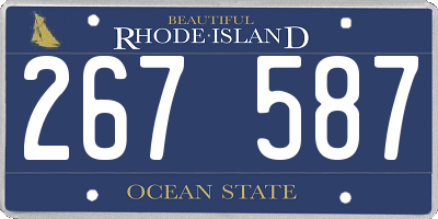 RI license plate 267587