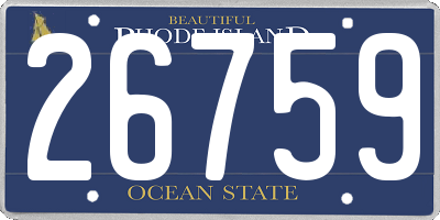 RI license plate 26759
