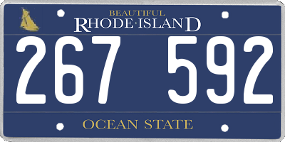 RI license plate 267592