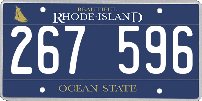 RI license plate 267596