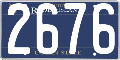 RI license plate 2676