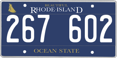RI license plate 267602