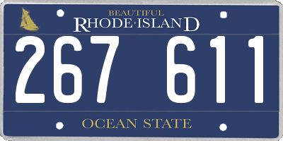 RI license plate 267611