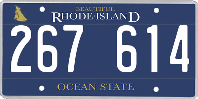 RI license plate 267614