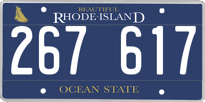 RI license plate 267617