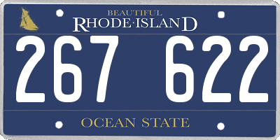 RI license plate 267622