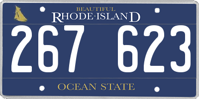 RI license plate 267623