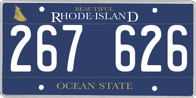 RI license plate 267626
