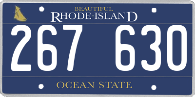 RI license plate 267630