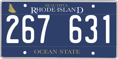 RI license plate 267631