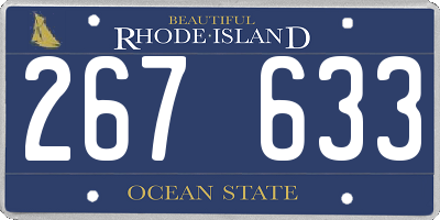 RI license plate 267633