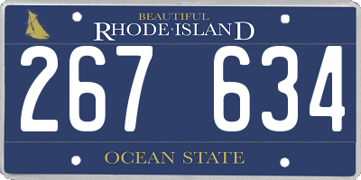 RI license plate 267634