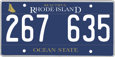 RI license plate 267635