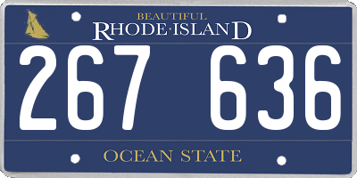 RI license plate 267636