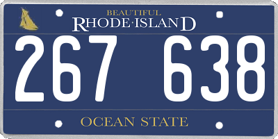 RI license plate 267638