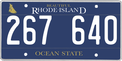 RI license plate 267640
