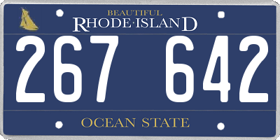 RI license plate 267642