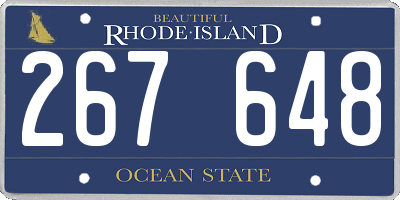 RI license plate 267648