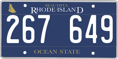 RI license plate 267649