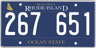RI license plate 267651