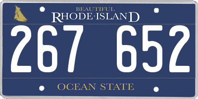 RI license plate 267652