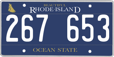 RI license plate 267653