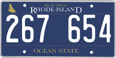 RI license plate 267654