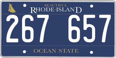 RI license plate 267657