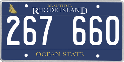 RI license plate 267660