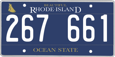 RI license plate 267661
