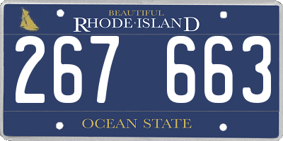 RI license plate 267663