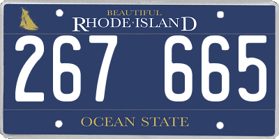 RI license plate 267665