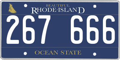RI license plate 267666
