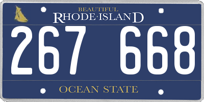 RI license plate 267668