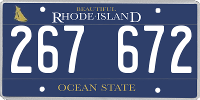 RI license plate 267672