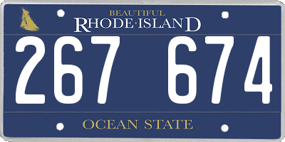 RI license plate 267674