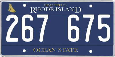 RI license plate 267675