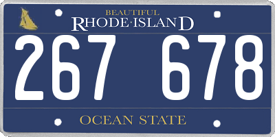 RI license plate 267678