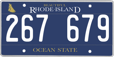 RI license plate 267679