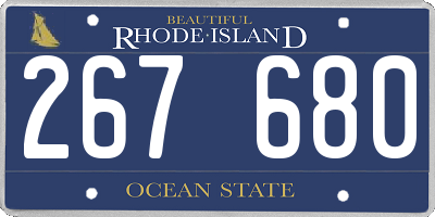 RI license plate 267680