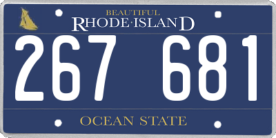 RI license plate 267681