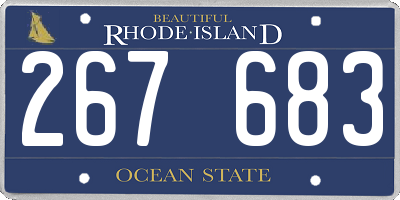RI license plate 267683