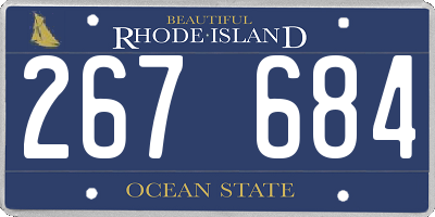 RI license plate 267684
