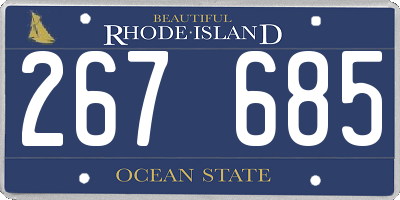 RI license plate 267685