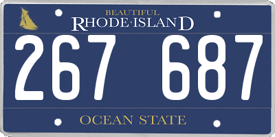 RI license plate 267687