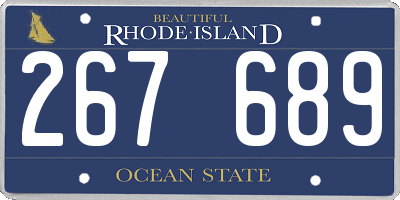 RI license plate 267689