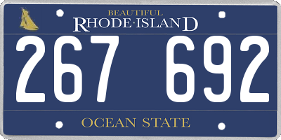 RI license plate 267692