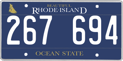 RI license plate 267694